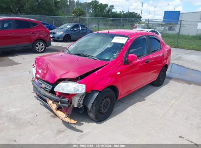 2006 CHEVROLET AVEO LS Red  Gasoline KL1TD56636B640699 photo #3