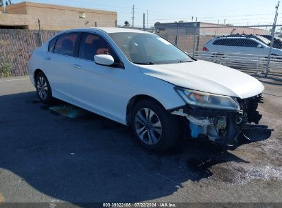 2015 HONDA ACCORD LX White  Gasoline 1HGCR2F3XFA216605 photo #1