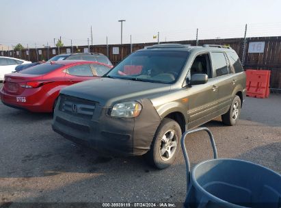 2006 HONDA PILOT EX-L Green  Gasoline 5FNYF28586B026725 photo #3