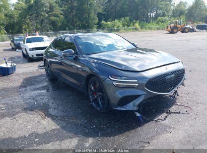 2022 GENESIS G70 3.3T RWD Gray  Gasoline KMTG54TEXNU084120 photo #1