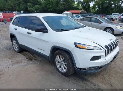 2015 JEEP CHEROKEE SPORT White  Gasoline 1C4PJLABXFW566492 photo #1