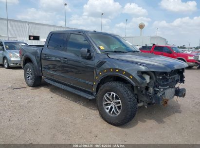 2017 FORD F-150 RAPTOR Gray  Gasoline 1FTFW1RG1HFB41019 photo #1