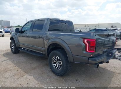 2017 FORD F-150 RAPTOR Gray  Gasoline 1FTFW1RG1HFB41019 photo #4