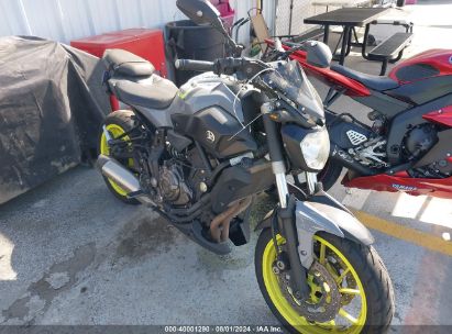 2016 YAMAHA FZ07 C Gray  Gasoline JYARM06Y6GA002585 photo #1