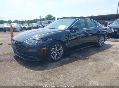 2022 HYUNDAI SONATA SEL Black  Gasoline KMHL14JA7NA233010 photo #3