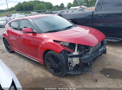 2016 HYUNDAI VELOSTER TURBO Red  Gasoline KMHTC6AE0GU283452 photo #1