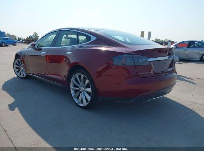 2012 TESLA MODEL S PERFORMANCE/SIGNATURE PERFORMANCE Burgundy  Electric 5YJSA1DP7CFS00799 photo #4