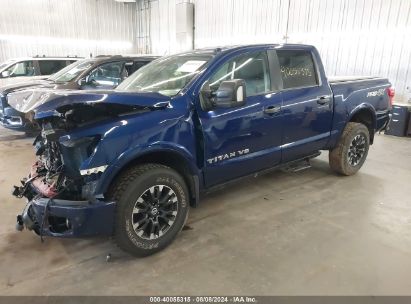 2019 NISSAN TITAN SV/PLATINUM/PRO-4X/PLATINUM RESERVE Blue  Gasoline 1N6AA1E59KN512256 photo #3