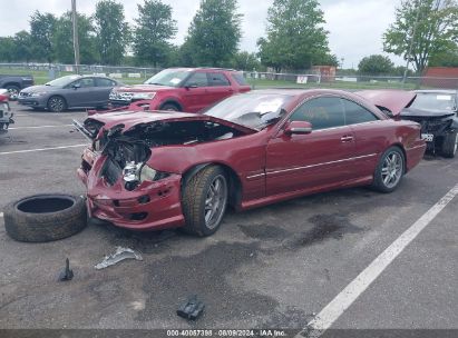 2002 MERCEDES-BENZ CL 500 Burgundy  Gasoline WDBPJ75J72A029478 photo #3