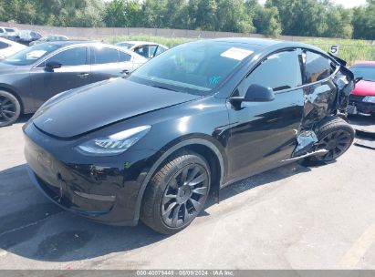 2022 TESLA MODEL Y LONG RANGE DUAL MOTOR ALL-WHEEL DRIVE Black  Electric 7SAYGDEE6NA008977 photo #3