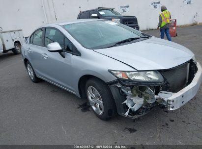 2013 HONDA CIVIC LX Silver  Gasoline 2HGFB2F50DH554760 photo #1