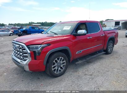 2023 TOYOTA TUNDRA CREWMAX PLATINUM/CREWMAX 1794 Red  Hybrid 5TFMC5AB5PX002608 photo #3