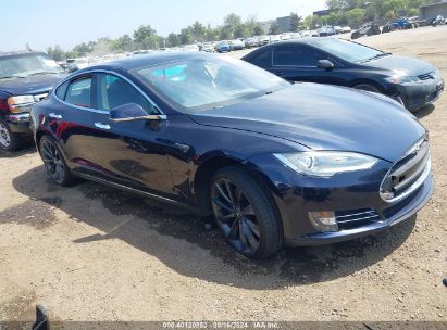 2013 TESLA MODEL S PERFORMANCE Blue  Electric 5YJSA1CP5DFP06599 photo #1