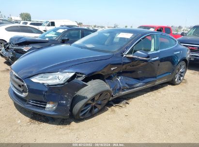 2013 TESLA MODEL S PERFORMANCE Blue  Electric 5YJSA1CP5DFP06599 photo #3