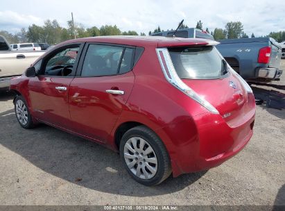 2014 NISSAN LEAF S Maroon  Electric 1N4AZ0CP5EC333129 photo #4