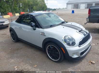 2013 MINI COUPE COOPER S Silver  Gasoline WMWSX3C54DT408936 photo #1