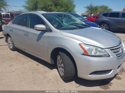 2014 NISSAN SENTRA S Silver  Gasoline 3N1AB7AP4EY217165 photo #1