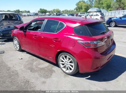 2013 LEXUS CT 200H Red  Hybrid JTHKD5BH7D2123400 photo #4