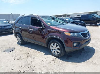 2011 KIA SORENTO LX Maroon  Gasoline 5XYKT4A17BG007183 photo #1