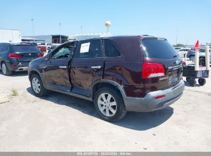 2011 KIA SORENTO LX Maroon  Gasoline 5XYKT4A17BG007183 photo #4