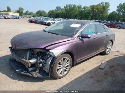 2015 LINCOLN MKZ Purple  Gasoline 3LN6L2JK8FR622301 photo #3