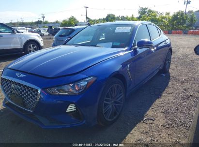 2019 GENESIS G70 2.0T ADVANCED Blue  Gasoline KMTG64LA9KU025727 photo #3