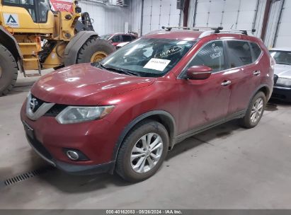 2014 NISSAN ROGUE SV Red  Gasoline 5N1AT2MV3EC812438 photo #3