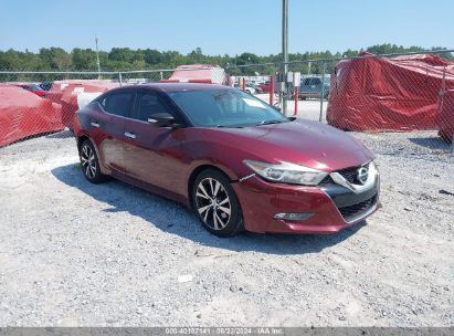 2017 NISSAN MAXIMA 3.5 SV Red  Gasoline 1N4AA6AP6HC399397 photo #1