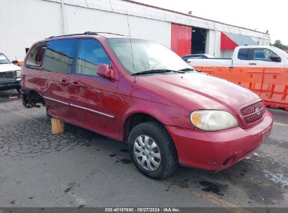 2004 KIA SEDONA EX/LX Red  Gasoline KNDUP131046543133 photo #1