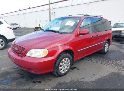 2004 KIA SEDONA EX/LX Red  Gasoline KNDUP131046543133 photo #3