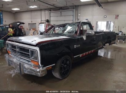 1990 DODGE D-SERIES D150 Black  Gasoline 1B7GE16Y8LS738883 photo #3