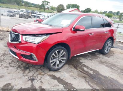 2019 ACURA MDX ADVANCE PKG Red  Gasoline 5J8YD4H87KL024999 photo #3