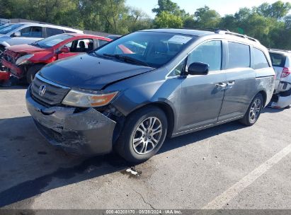 2012 HONDA ODYSSEY EX-L Gray  Gasoline 5FNRL5H67CB066328 photo #3