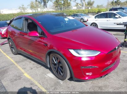 2024 TESLA MODEL X LONG RANGE Red  Electric 7SAXCDE55RF436619 photo #1