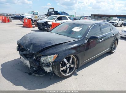 2009 LEXUS LS 460 L Black  Gasoline JTHGL46F095036830 photo #3