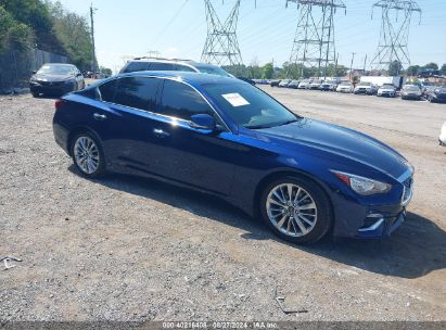 2021 INFINITI Q50 LUXE AWD Blue  Gasoline JN1EV7BR6MM753397 photo #1