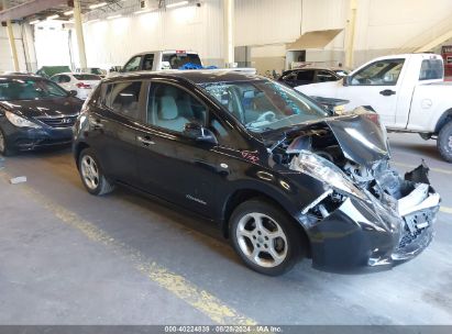 2012 NISSAN LEAF SL Black  Electric JN1AZ0CP2CT017522 photo #1