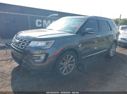 2016 FORD EXPLORER LIMITED Gray  Gasoline 1FM5K7F89GGC07070 photo #3