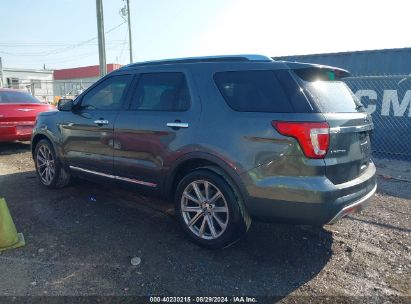 2016 FORD EXPLORER LIMITED Gray  Gasoline 1FM5K7F89GGC07070 photo #4