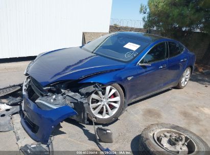 2015 TESLA MODEL S 85D/P85D Blue  Electric 5YJSA1H46FF085116 photo #3