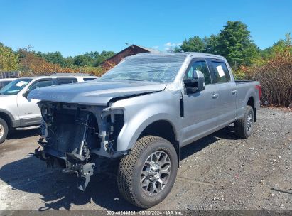 2020 FORD F-350 LARIAT Silver  Gasoline 1FT8W3BN6LED51630 photo #3