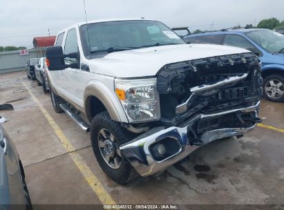 2012 FORD F-250 LARIAT White  Gasoline 1FT7W2B60CEC38450 photo #1