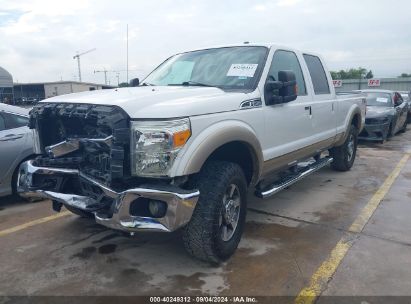 2012 FORD F-250 LARIAT White  Gasoline 1FT7W2B60CEC38450 photo #3