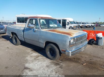 1991 DODGE D-SERIES D150 Gray  Gasoline 1B7GE16YXMS244218 photo #1