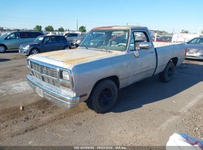 1991 DODGE D-SERIES D150 Gray  Gasoline 1B7GE16YXMS244218 photo #3