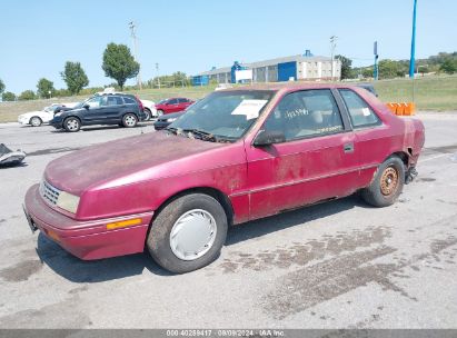 1993 PLYMOUTH SUNDANCE Red  Gasoline 1P3XP24D2PN652277 photo #3