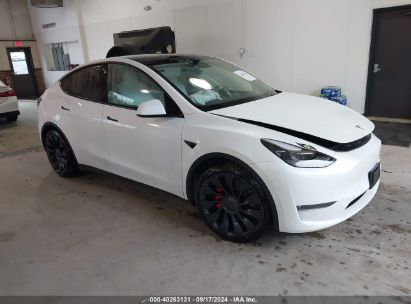 2023 TESLA MODEL Y AWD/PERFORMANCE DUAL MOTOR ALL-WHEEL DRIVE White  Electric 7SAYGDEF8PF594418 photo #1