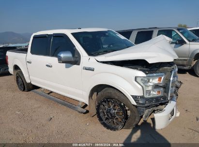 2015 FORD F-150 PLATINUM White  Gasoline 1FTEW1EG3FFB85599 photo #1