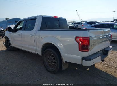 2015 FORD F-150 PLATINUM White  Gasoline 1FTEW1EG3FFB85599 photo #4