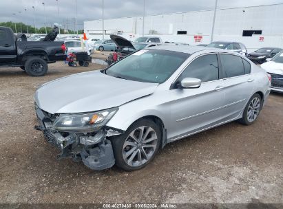 2013 HONDA ACCORD SPORT Silver  Gasoline 1HGCR2F57DA259832 photo #3